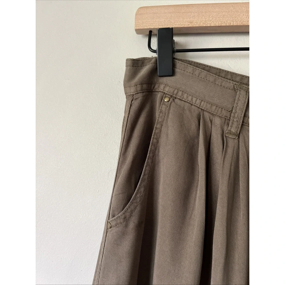 Pistola Maxi Skirt Button Front Womens Size S Olive Green High Waist Boho NEW